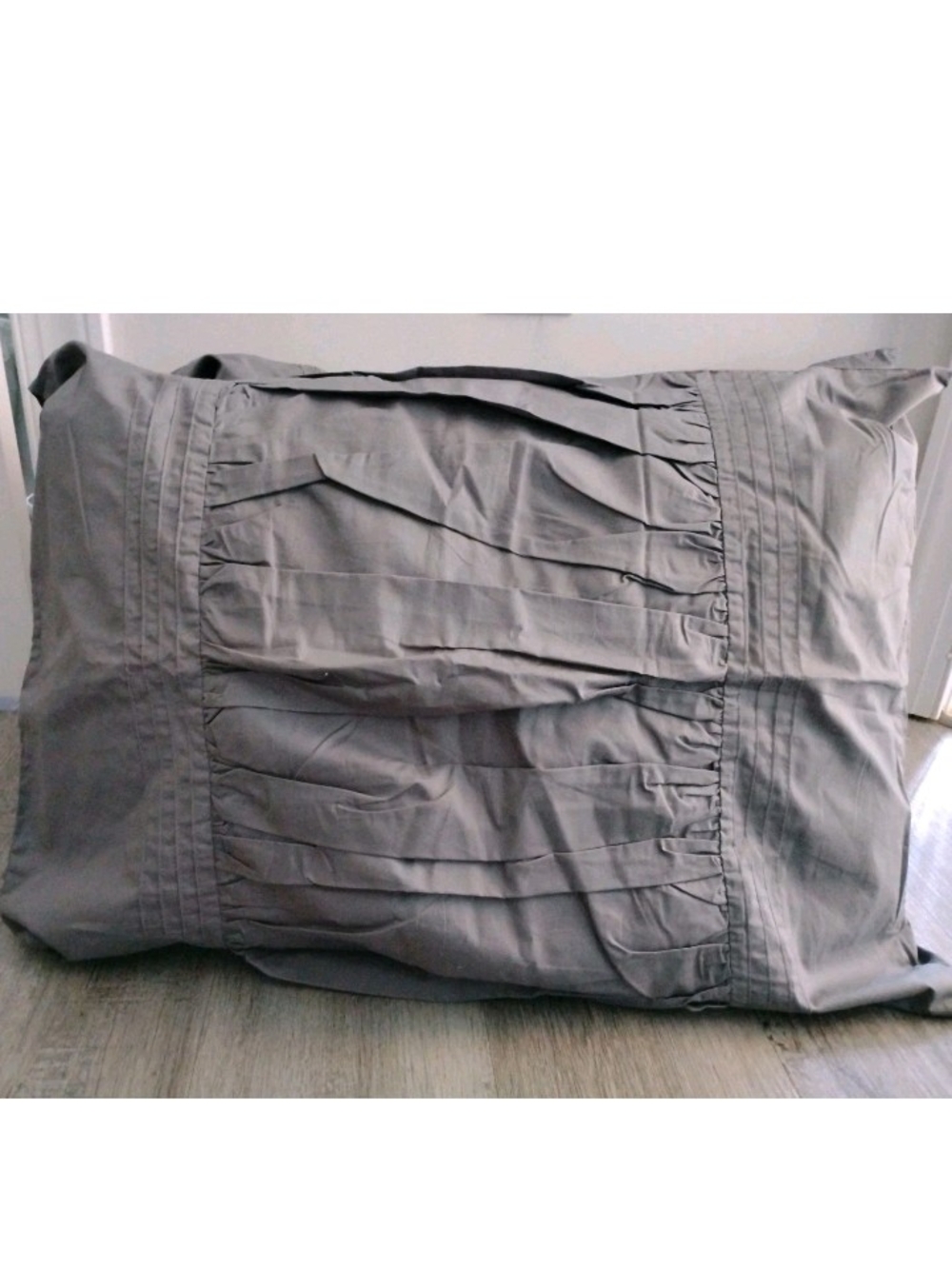 Hotel Collection Gray Pillow Case/Sham Ruched Pleated Gray LOT of 2